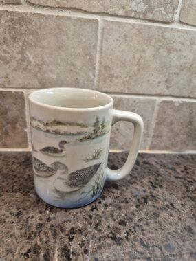 Otagiri Japan Loon Ceramic Mug 1970s Vintage Collectible RARE EUC